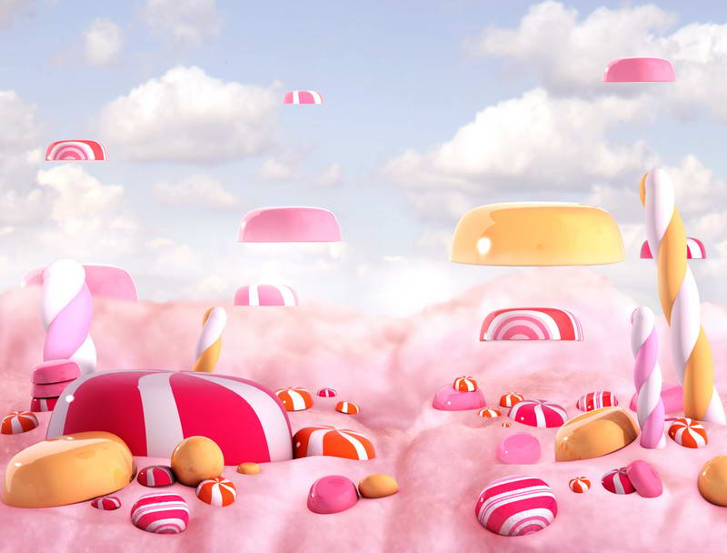 핑크 공주 생일 비닐 배경 사진 다채로운 설탕 사진 배경